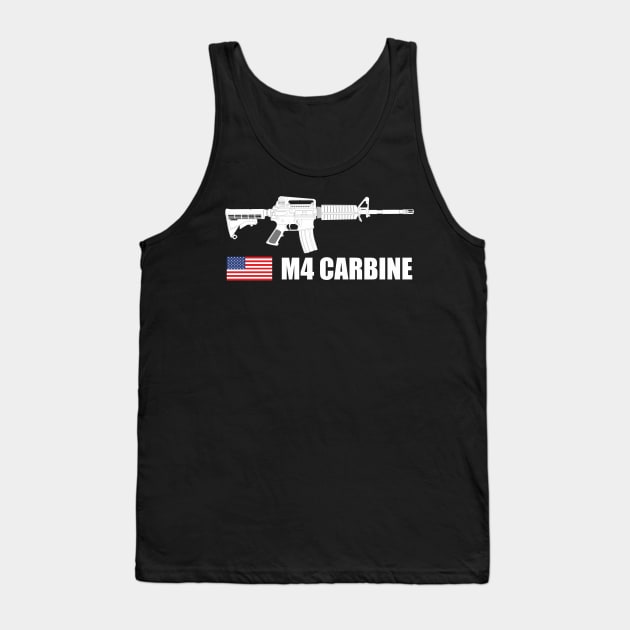 US Army M4 Carbine white version Tank Top by FAawRay